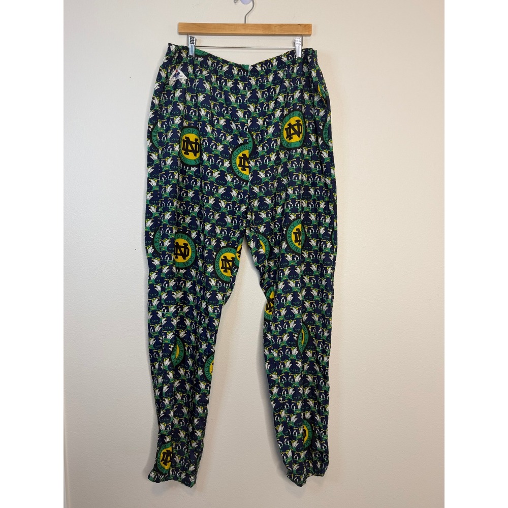 Vintage Apex One Notre Dame Fighting Irish All Over Print Lounge Pants Men's XL
